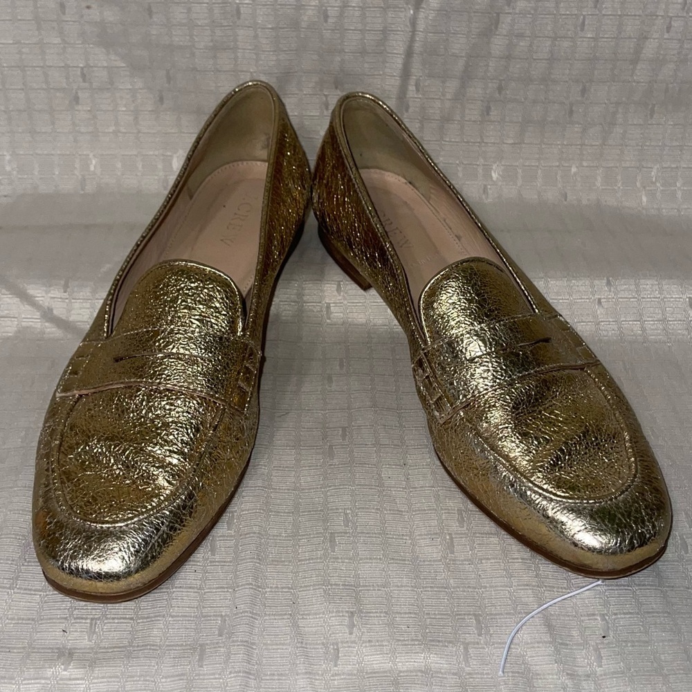 J. Crew Gold Women's Loafers - Picture 4 of 6
